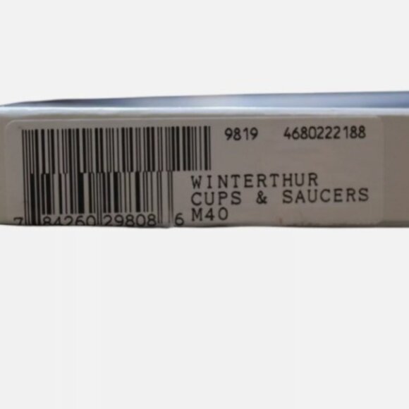 NIB Pimpernel Winterthur Cups & Saucer Cork Coasters Set of 4 New In Box - Picture 4 of 4